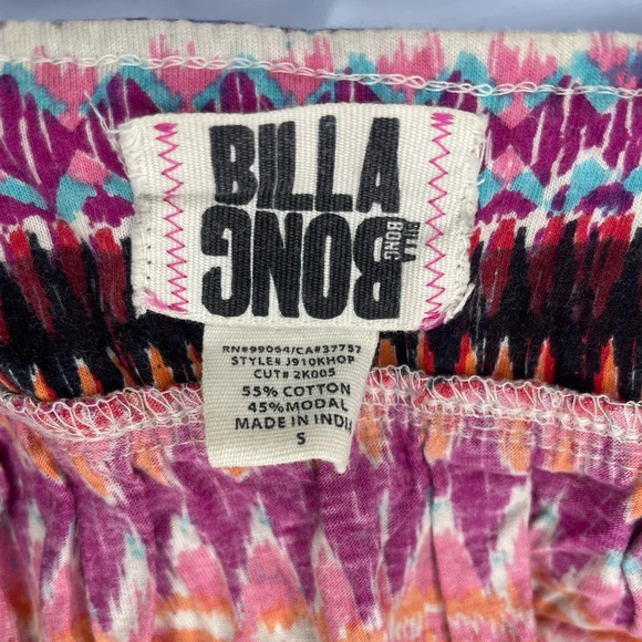Billabong Women’s Small Ikat Print Spaghetti Strap Boho Top in Multicolor - Picture 3 of 9
